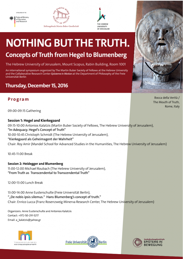Workshop on the Concept of Truth 15 December 2016